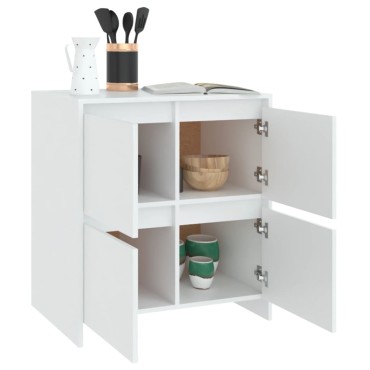 vidaXL Ντουλάπια 2 τεμ. Λευκά 70x41x75cm από Επεξ. Ξύλο
