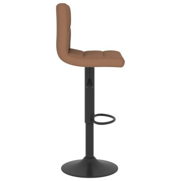 vidaXL Σκαμπό Μπαρ 2 τεμ. Καφέ Υφασμάτινα 40x47x(90-111)cm