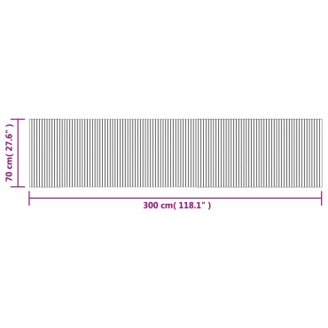 vidaXL Χαλί Ορθογώνιο Ανοιχτό Φυσικό 70x300cm Μπαμπού
