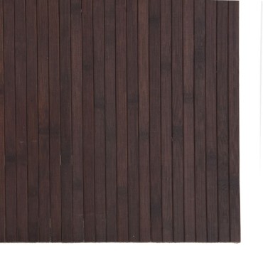 vidaXL Χαλί Ορθογώνιο Σκούρο Καφέ 80x300cm Μπαμπού