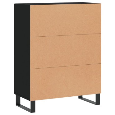 vidaXL Συρταριέρα Μαύρη 69,5x34x90cm από Επεξεργασμένο Ξύλο 1 τεμ.
