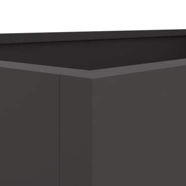 vidaXL Ζαρντινιέρα Μαύρη 62x30x29 εκ. από Χάλυβα