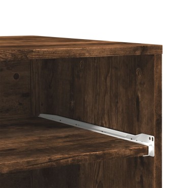 vidaXL Βάση Εκτυπωτή με Ρόδες Καπνιστή Δρυς 60 x 48 x 74 εκ.