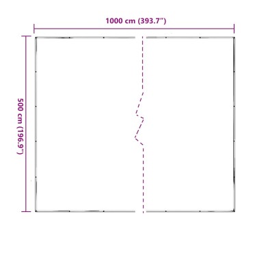 vidaXL Σαφής μουσαμάς με οπές 5x10 m πολυαιθυλένιο