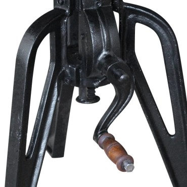 vidaXL Τραπεζάκι Βοηθητικό 60x(42-63)cm Ανακυκλ. Ξύλο + Χυτοσίδηρος 1 τεμ.