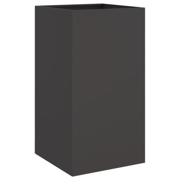 vidaXL Ζαρντινιέρα Μαύρη 42x38x75 εκ. από Χάλυβα