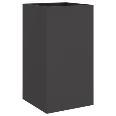 vidaXL Ζαρντινιέρα Μαύρη 42x38x75 εκ. από Χάλυβα