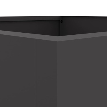 vidaXL Ζαρντινιέρα Μαύρη 42x38x75 εκ. από Χάλυβα