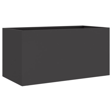 vidaXL Ζαρντινιέρα Μαύρη 62x30x29 εκ. από Χάλυβα