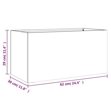 vidaXL Ζαρντινιέρα Μαύρη 62x30x29 εκ. από Χάλυβα