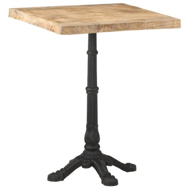 vidaXL Τραπέζι Bistro 60x60x77cm Ακατέργαστο Ξύλο Μάνγκο 1 τεμ.