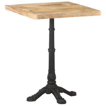 vidaXL Τραπέζι Bistro 60x60x77cm Ακατέργαστο Ξύλο Μάνγκο 1 τεμ.