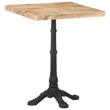 vidaXL Τραπέζι Bistro 60x60x77cm Ακατέργαστο Ξύλο Μάνγκο 1 τεμ.
