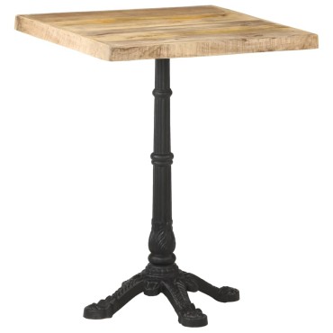 vidaXL Τραπέζι Bistro 60x60x77cm Ακατέργαστο Ξύλο Μάνγκο 1 τεμ.