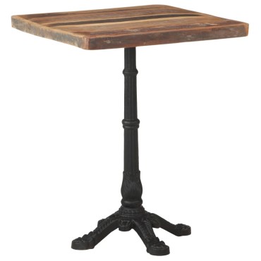 vidaXL Τραπέζι Bistro 60x60x76cm Μασίφ Ανακυκλωμένο Ξύλο 1 τεμ.