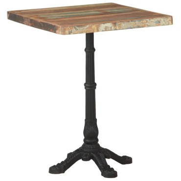 vidaXL Τραπέζι Bistro 60x60x76cm Μασίφ Ανακυκλωμένο Ξύλο 1 τεμ.