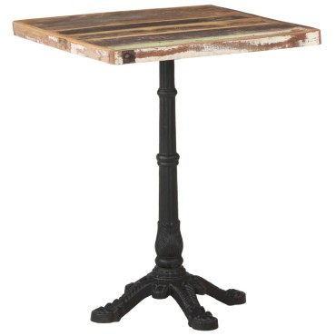 vidaXL Τραπέζι Bistro 60x60x76cm Μασίφ Ανακυκλωμένο Ξύλο 1 τεμ.