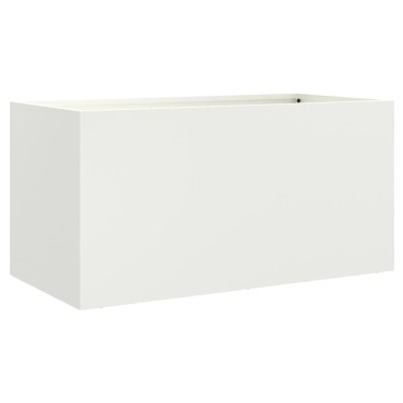 vidaXL Ζαρντινιέρα Λευκή 62x30x29 εκ. από Χάλυβα