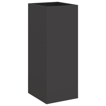 vidaXL Ζαρντινιέρα Μαύρη 32x29x75 εκ. από Χάλυβα