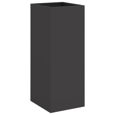 vidaXL Ζαρντινιέρα Μαύρη 32x29x75 εκ. από Χάλυβα