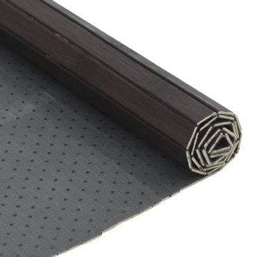 vidaXL Χαλί Ορθογώνιο Σκούρο Καφέ 100x200cm Μπαμπού