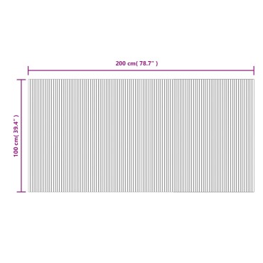 vidaXL Χαλί Ορθογώνιο Σκούρο Καφέ 100x200cm Μπαμπού