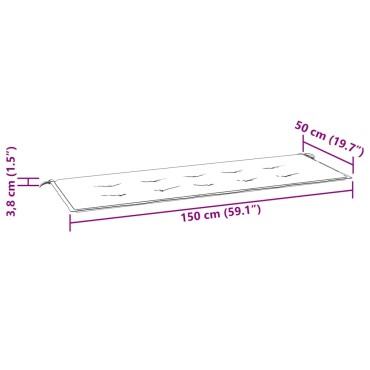 vidaXL Παγκάκι Κήπου Στοιβαζόμενο Μασίφ Ξύλο Teak & Μαξιλάρι 159x57,5x90cm 1 τεμ.