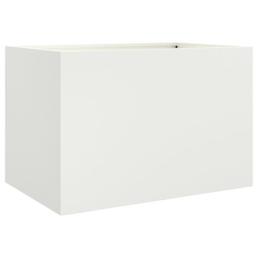 vidaXL Ζαρντινιέρα Λευκή 62x30x29 εκ. από Χάλυβα