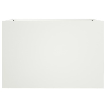 vidaXL Ζαρντινιέρα Λευκή 62x30x29 εκ. από Χάλυβα