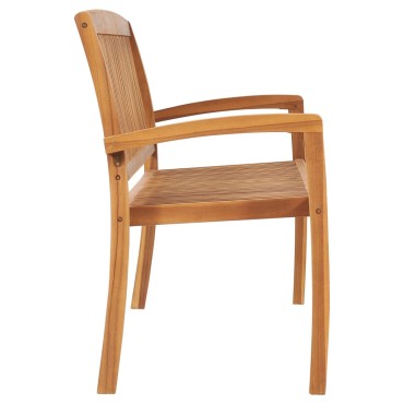 vidaXL Παγκάκι Κήπου Στοιβαζόμενο Μασίφ Ξύλο Teak & Μαξιλάρι 159x57,5x90cm 1 τεμ.