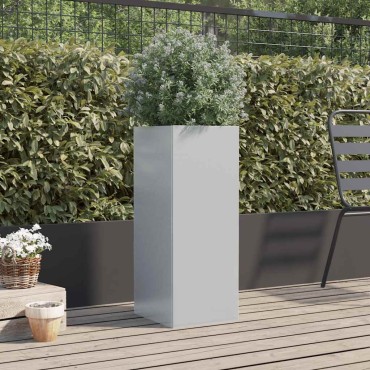 vidaXL Ζαρντινιέρα Ασημί 32x29x75 εκ. από Γαλβανισμένο Χάλυβα