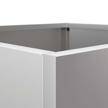 vidaXL Ζαρντινιέρα Ασημί 32x29x75 εκ. από Γαλβανισμένο Χάλυβα