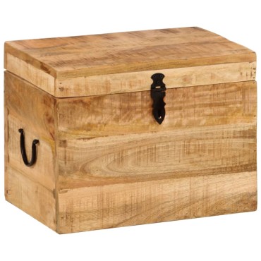 vidaXL Μπαούλο Αποθήκευσης 39x28x31cm από Μασίφ Ξύλο Μάνγκο 1 τεμ.