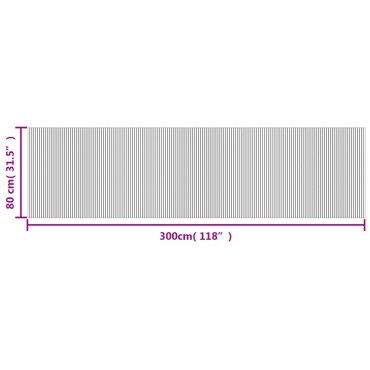 vidaXL Χαλί Ορθογώνιο Καφέ 80x300cm Μπαμπού
