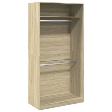 vidaXL Ντουλάπα Χρώμα Sonoma Δρυς 100x50x200cm από Επεξεργασμένο Ξύλο 1 τεμ.