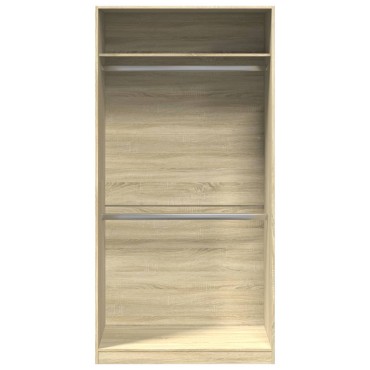 vidaXL Ντουλάπα Χρώμα Sonoma Δρυς 100x50x200cm από Επεξεργασμένο Ξύλο 1 τεμ.