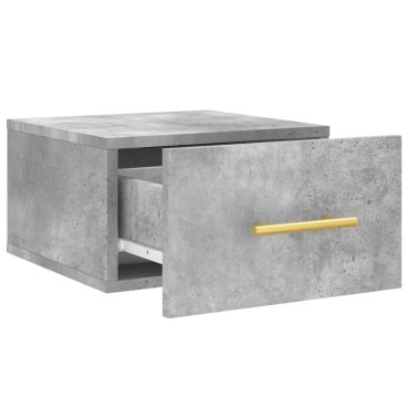 vidaXL Κομοδίνο Επιτοίχιο Γκρι Σκυροδέματος 35x35x20cm 1 τεμ.