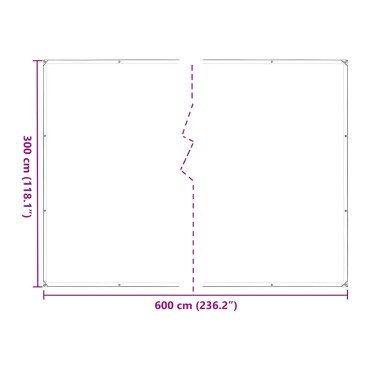 vidaXL Κάλυμμα φυτών με οπές 3x6 m Πολυαιθυλένιο