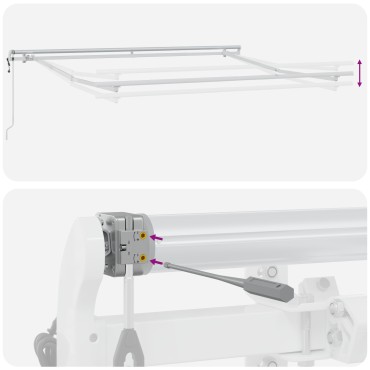 vidaXL Αυτόματη Ανασυρόμενη Τέντα Μαύρη 300x250 εκ.