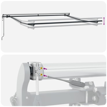 vidaXL Αυτόματη Ανασυρόμενη Τέντα Μαύρη 300x250 εκ.