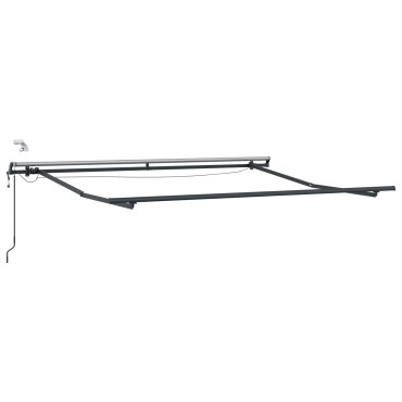 vidaXL Αυτόματη Ανασυρόμενη Τέντα με LED Μαύρη 300x250 cm