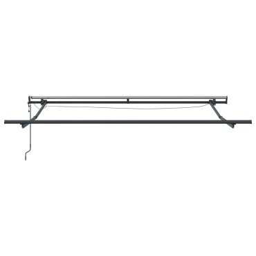 vidaXL Αυτόματη Ανασυρόμενη Τέντα με LED Μαύρη 300x250 cm