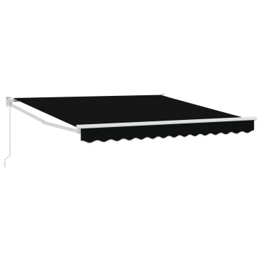 Ανασυρόμενη τέντα vidaXL Μαύρη 300x250 cm, Ύφασμα αντικατάστασης για τέντα 3x2.5 m Μαύρη