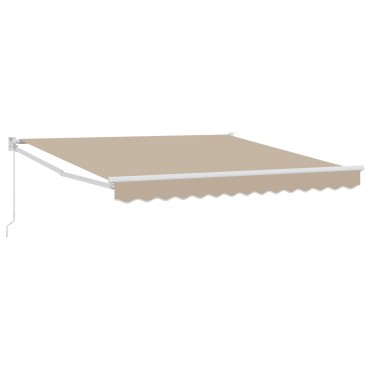 vidaXL Ανασυρόμενη Τέντα Μπεζ 300x250 cm