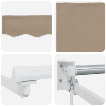 vidaXL Ανασυρόμενη Τέντα Μπεζ 300x250 cm