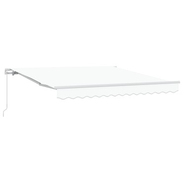 vidaXL Χειροκίνητη Ανασυρόμενη Τέντα Λευκή 300x250 εκ.