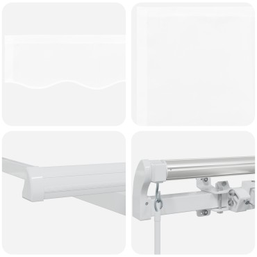 vidaXL Χειροκίνητη Ανασυρόμενη Τέντα Λευκή 300x250 εκ.
