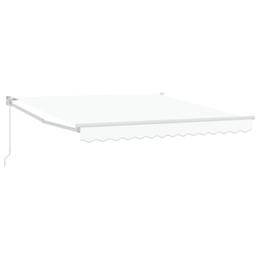 vidaXL Μηχανική Ανασυρόμενη Τέντα Λευκή 300x250 εκ.