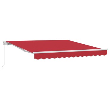 vidaXL Μηχανική Ανασυρόμενη Τέντα Κόκκινη 300x250 cm