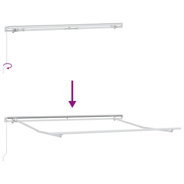 vidaXL Μηχανική Ανασυρόμενη Τέντα Κόκκινη 300x250 cm